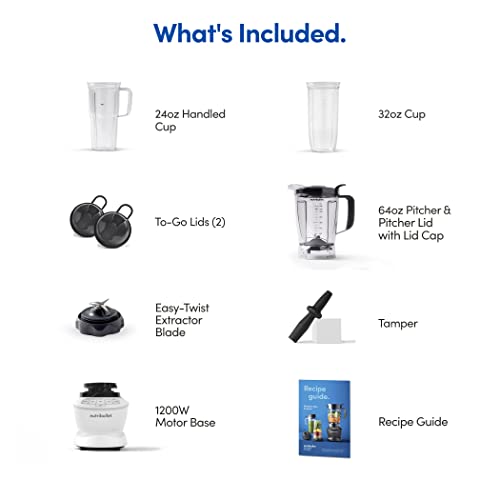 NutriBullet ZNBF30500Z Blender Combo 1200 Watt Dishwasher Safe Plastic food blender