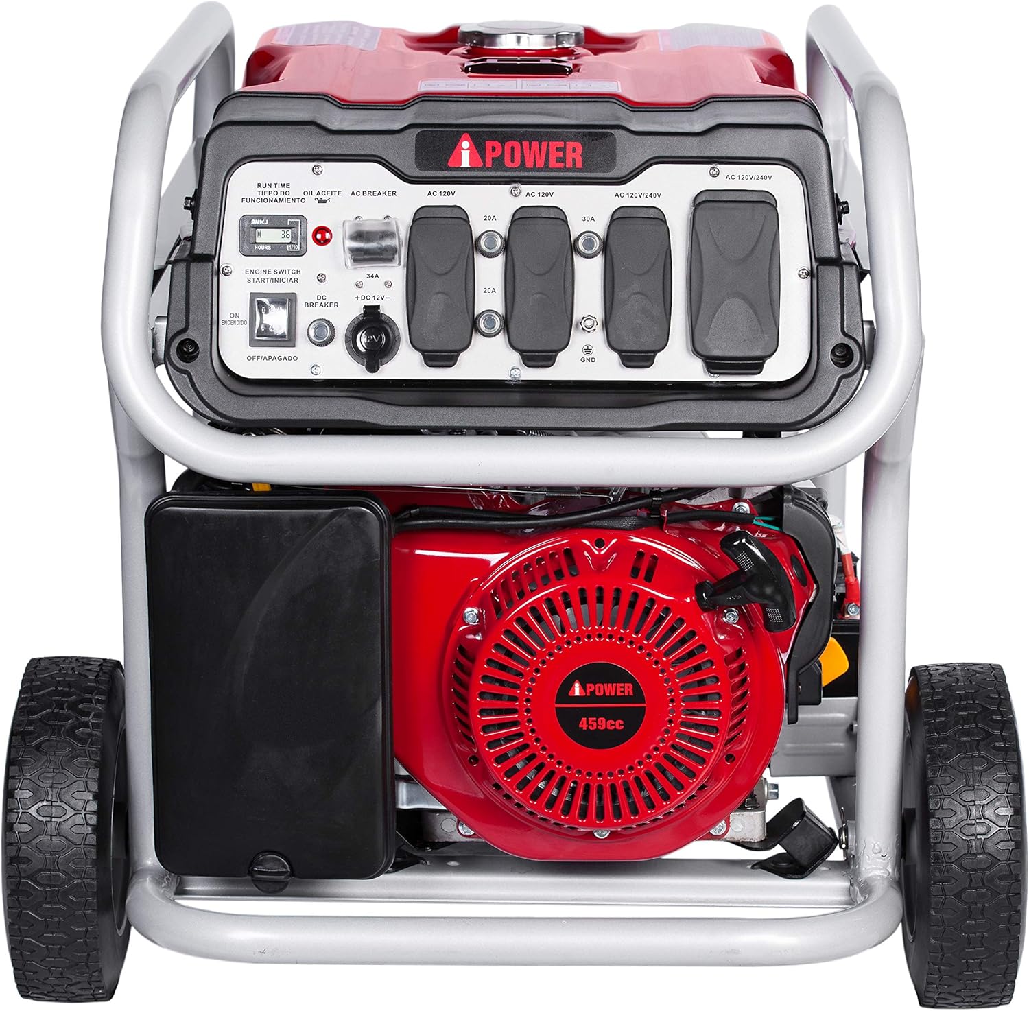 A-iPower SUA4500 4500 Watt Portable Generator Small Gas Powered for Jobsite, RV, and Home Backup Emergency