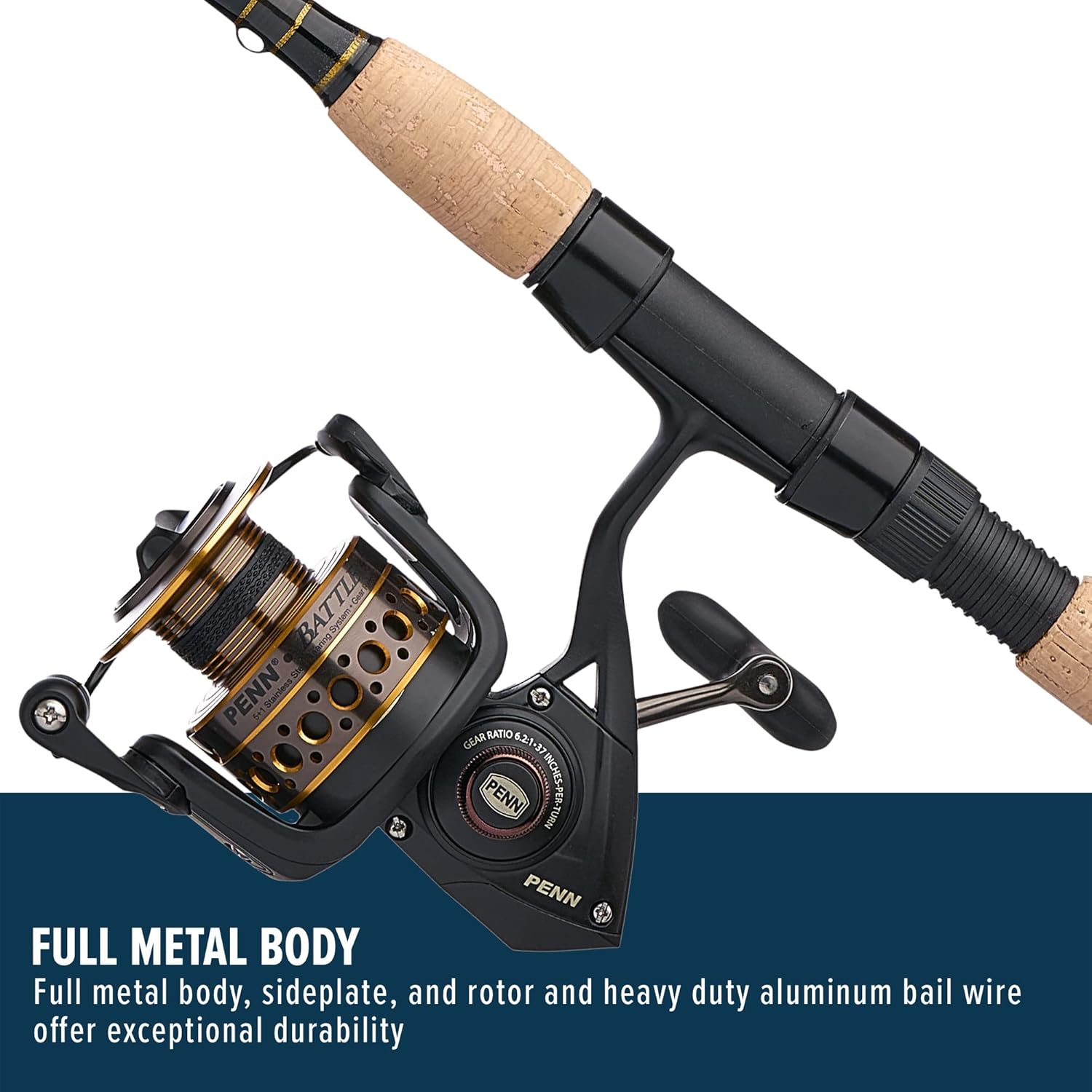 Penn Battle Spinning Reel and Fishing Rod Combo
