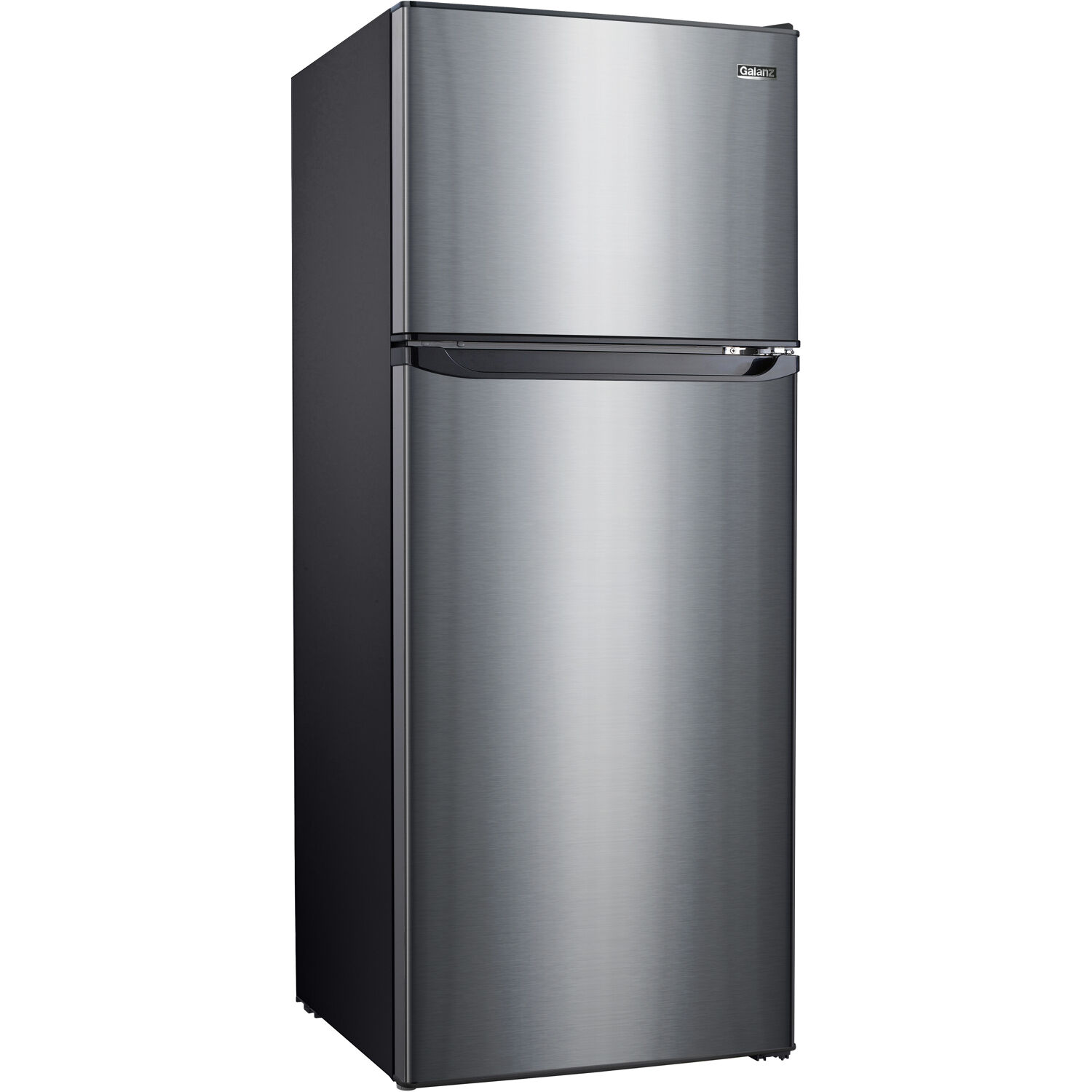 Galanz 10-Cu. Ft. Top Mount Refrigerator with Ice Maker, Stainless Steel