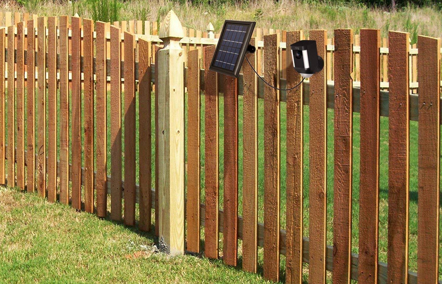Ring Spotlight Cam Battery with Solar Panel Bundle 3-Pack Black
