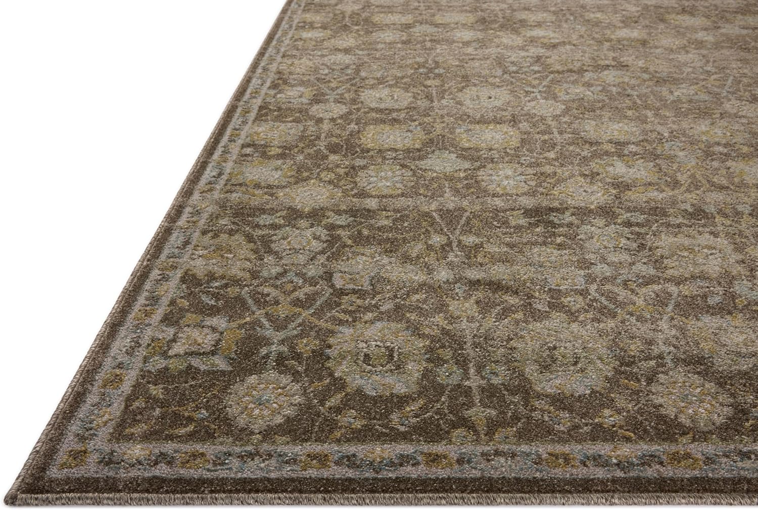 Loloi Magnolia Home by Joanna Gaines MONA Collection MOA-03 BARK/NATURAL 7'-6" x 7'-6" Round Area Rug
