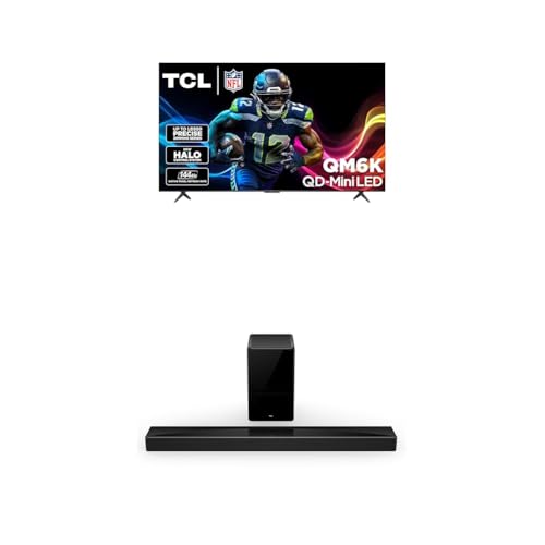 TCL 65-Inch Class QM6K Series QD-Mini LED 4K UHD Google Smart TV Best Value Mini-LED TV - QLED, 144hz, 288hz Gaming Rate, High Contrast Screen, Onkyo Audio, Dolby Atmos (65QM6K, 2025 Model)