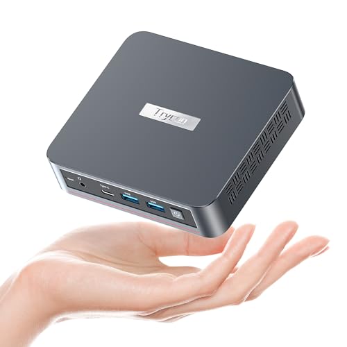WI-6 Mini Desktop Computer,Intel Alder Lake N95(3.4 GHz) Mini PC, 16GB RAM 512GB M.2 SSD,Support Triple 4K UHD/HD 2.0/LAN/Dual-Band WiFi for Home/Office