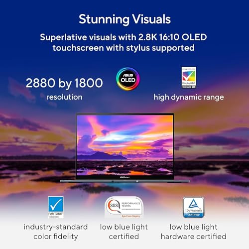 Asus ZenBook 14 14X OLED 14.5/inch QHD+(2880x1800)120HzTouchscreen(Intel 13th Gen i5-13500H(Beat i7-1250U),8GB RAM,512GB SSD)Business Laptop,NumberPad,Backlit,Webcam,IST HDMI,Win 11 Home Inkwell Gray