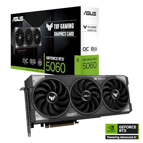 ASUS The SFF-Ready Prime GeForce RTX™ 5060 8GB GDDR7 OC Edition Graphics Card (PCIe® 5.0, 8GB GDDR7, HDMI®/DP 2.1, 2.5-Slot, Axial-tech Fans, Dual BIOS)
