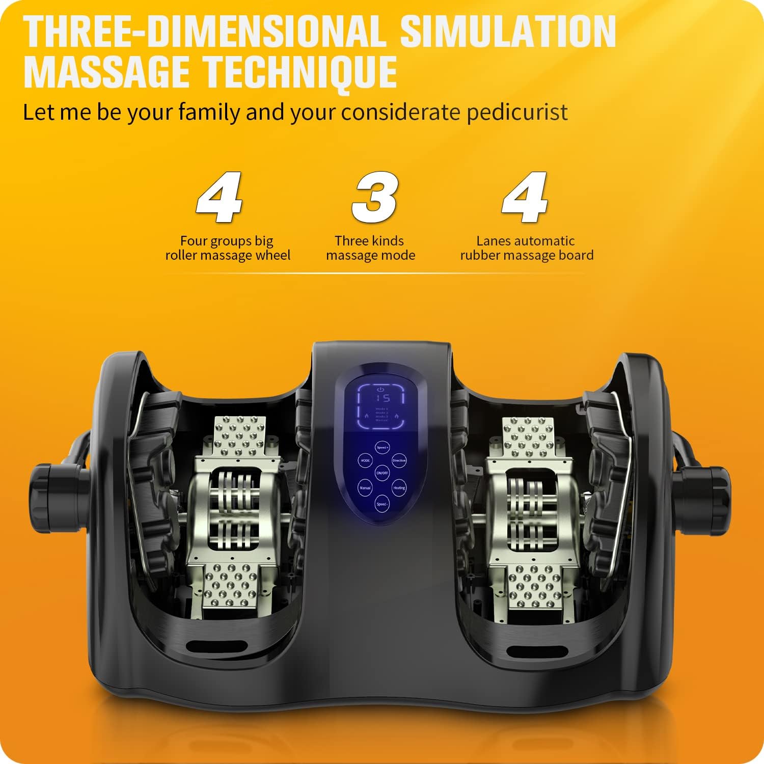 Foot Massager Machine Shiatsu Massager Deep Tissue Electric Massager with Heat, Deep Kneading with Heat Therapy, Increases Blood Flow Circulation.