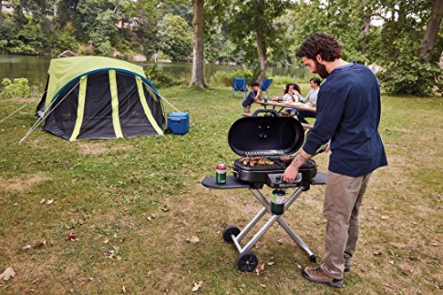 Coleman RoadTrip 285 Portable Stand-Up Propane Grill, Gas Grill with 3 Adjustable Burners & Instastart Push-Button Ignition; Great for Camping, Tailgating, BBQ, Parties, Backyard, Patio & More