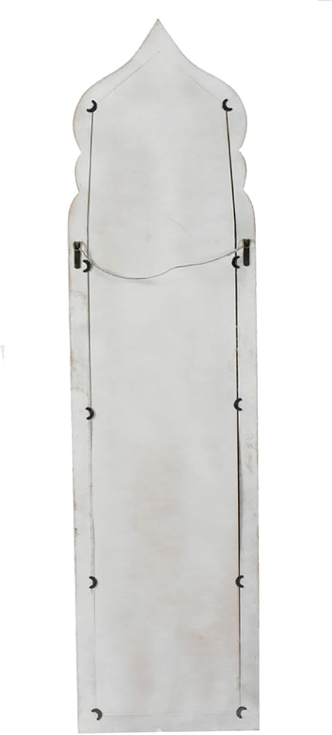 CC Home Furnishings Vintage Weathered White Full Length Floor Mirror - 6'