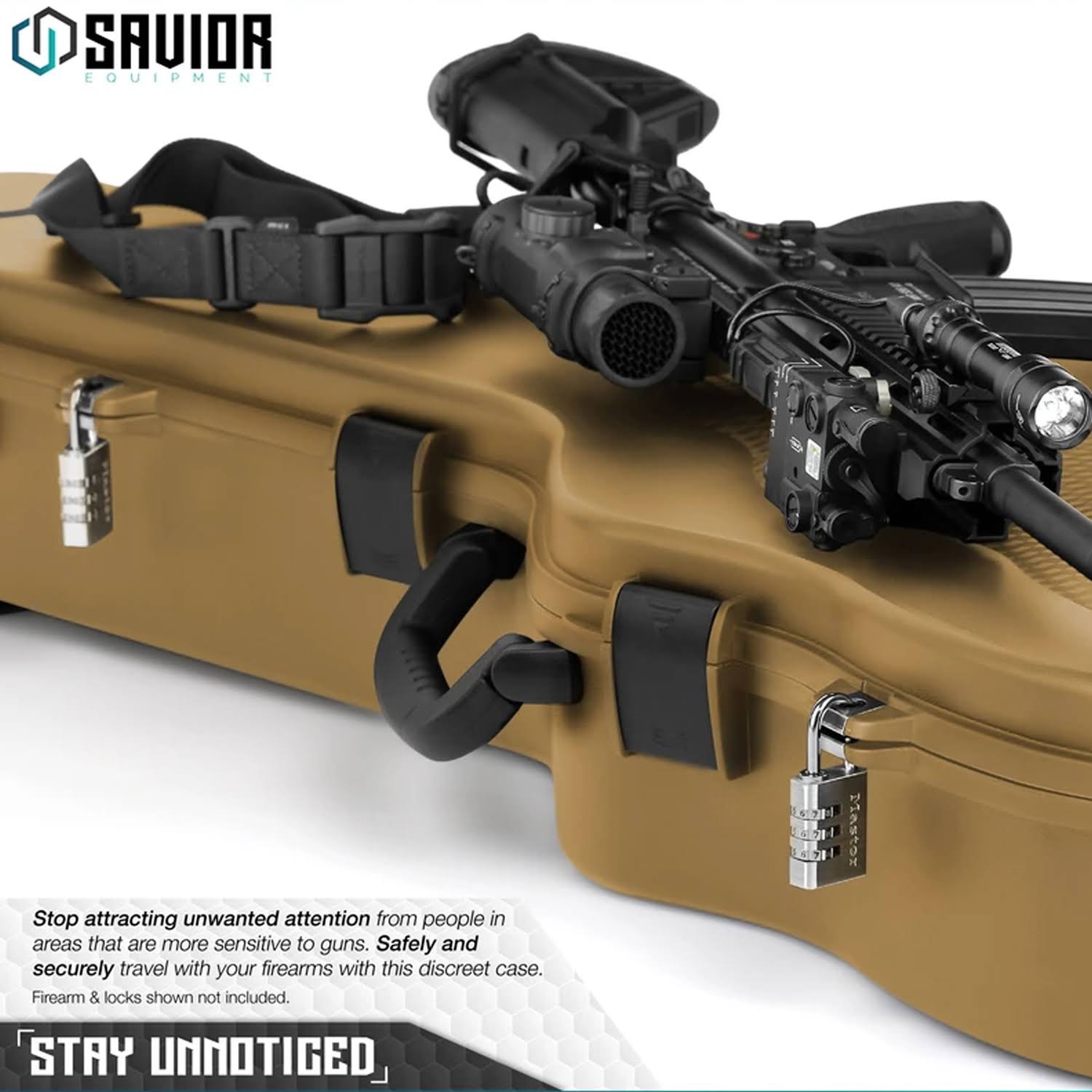 Savior Equipment Tactical Lockable Single Rifle Foam Padded Guitar GU