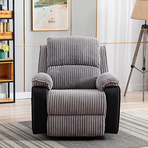 Power Recliner Chair - Modern Recliner Chair with Remote Control and Side Pockets, Adjustable Angle Reclining Sofa Chair for Adults, Single Recliner Home Theater Seat for Living Room (Brown)