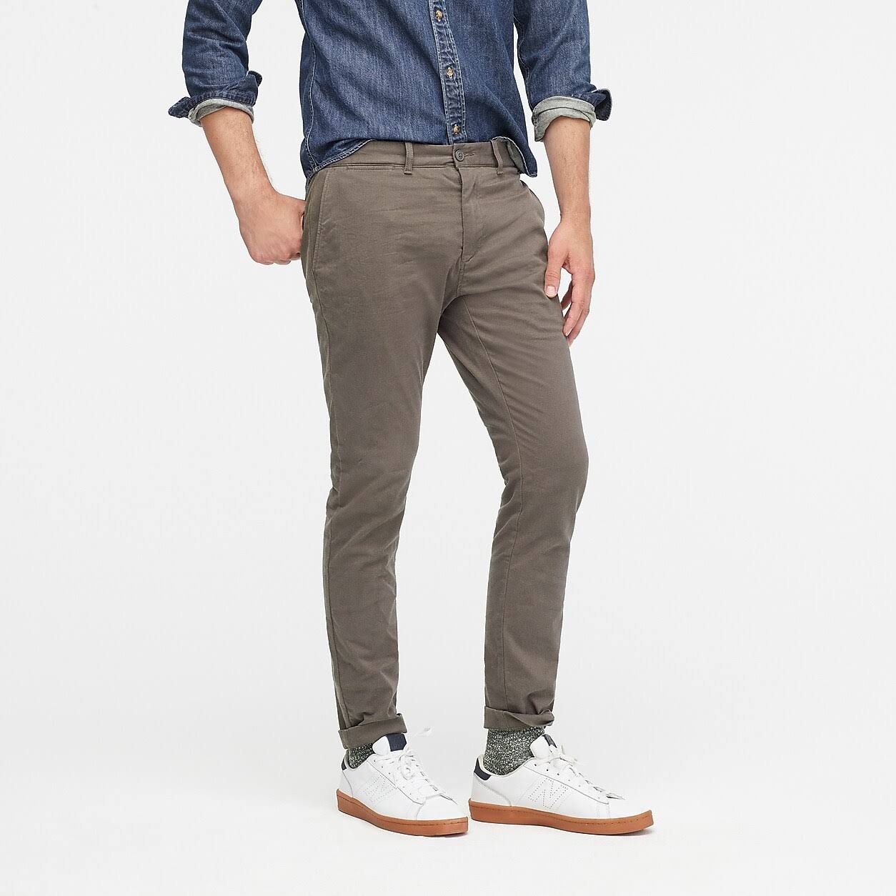J.Crew Mens 250 Skinny-Fit Pant in Stretch Chino (Size 33x34)