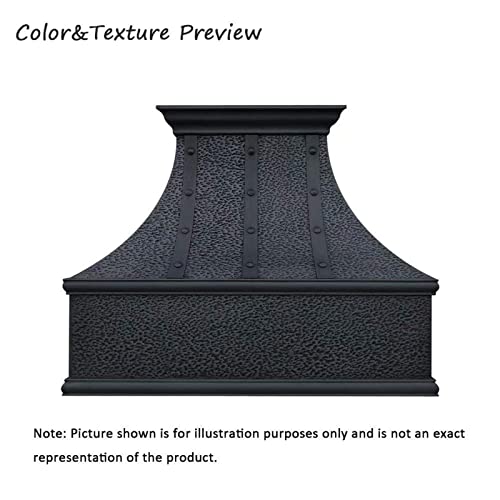 SINDA Copper Range Hood Comes with Professional Liner Insert, High CFM Internal Motor, LED Lights & Baffle Filter, H7HOTR