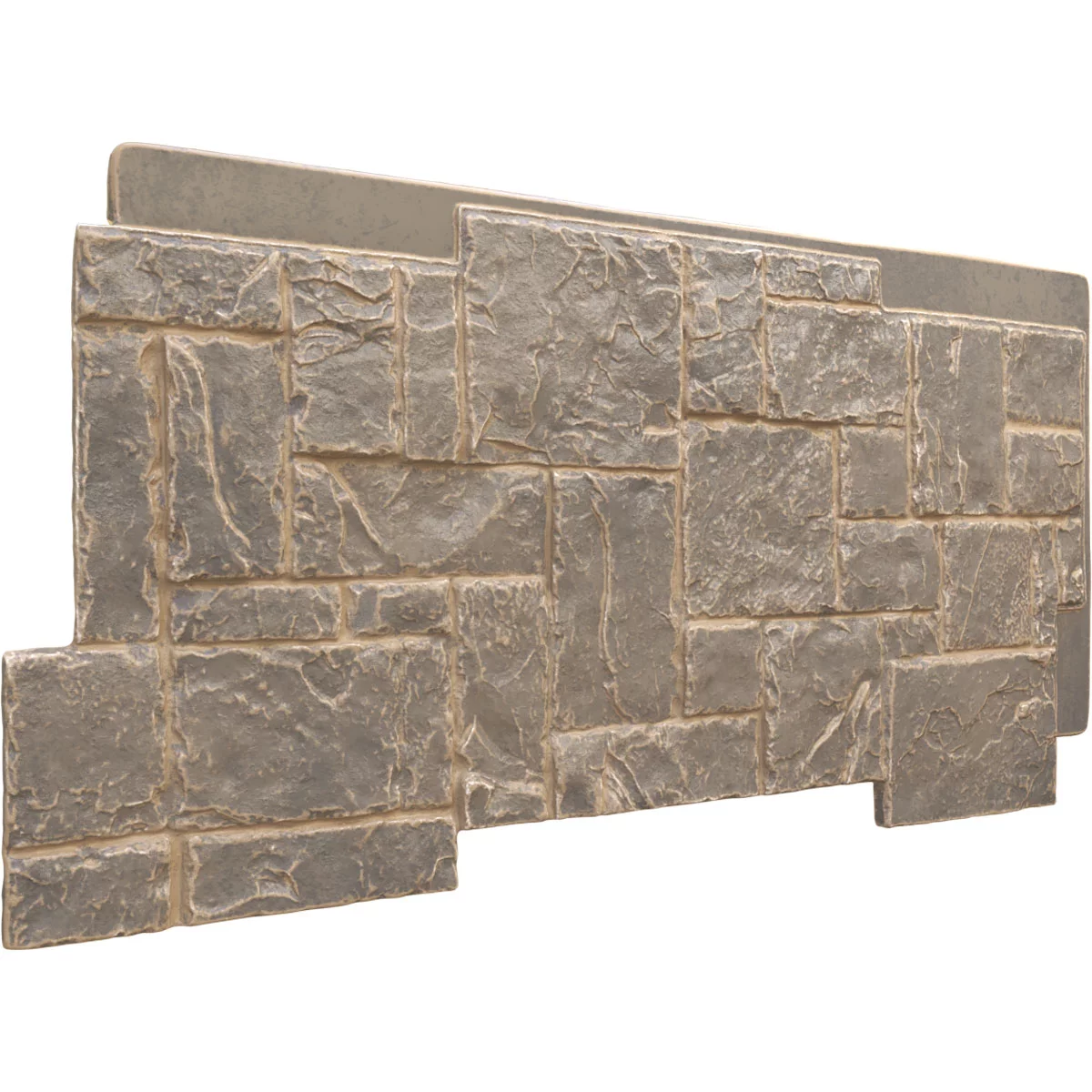 Ekena Millwork 49"W x 24 1/2"H x 1 1/4"D Castle Rock Stacked Stone, StoneWall Faux Stone Siding Panel, Cannondale