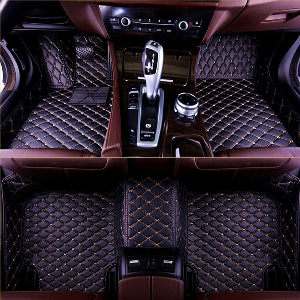 NYMCAR Custom car Floor Mats for BMW 1,2,3,4,5,6,7,8 Series X1,X2,X3,X4,X5,X6,X7,Z4 2000-2022 Car Full Coverage All Weather Pads Protection Non-Slip Leather Floor Liners (Black Blue)