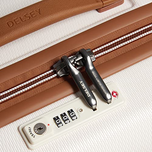 DELSEY PARIS Chatelet Air 2.0 Hardside Luggage with Spinner Wheels, Angora, Checked-Large 28 Inch