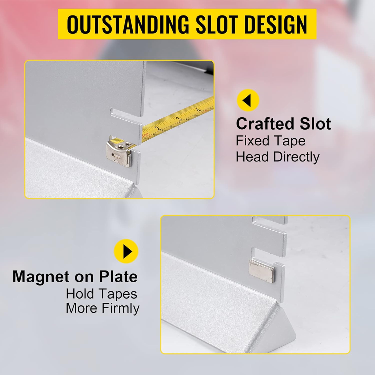 VEVOR Wheel Alignment Tool, Toe Plates without Probes, Aluminum Alloy Toe Alignment Plates, Double 16ft Tape Measures Alignment Tools Automotive, Wheel Alignment Tool Gauge Camber Caster Pack of 2