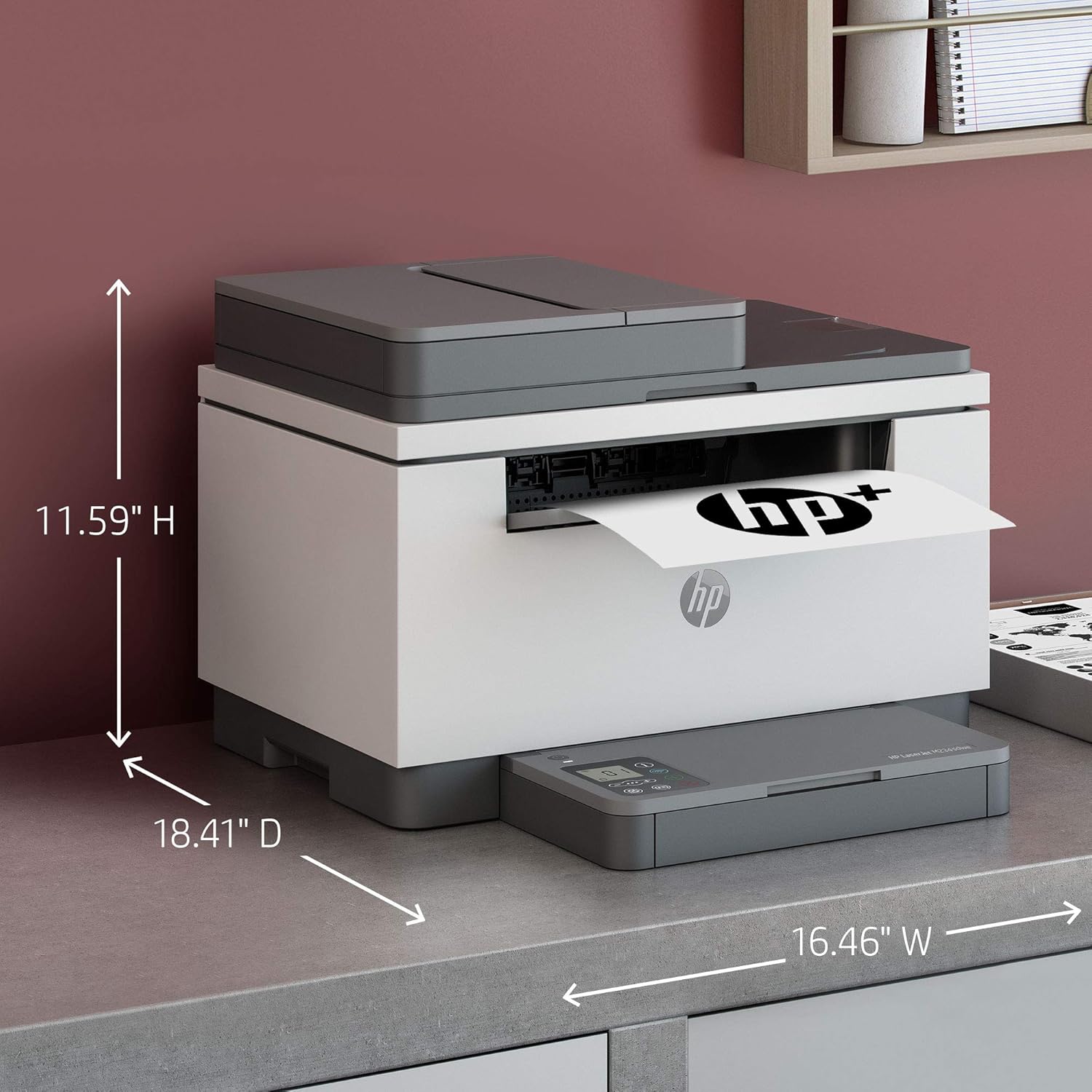 HP LaserJet MFP M234sdwe Wireless Black and White All-in-One Printer with built-in Ethernet & fast 2-sided printing, HP+ and bonus 6 months Instant Ink (6GX01E),Gray