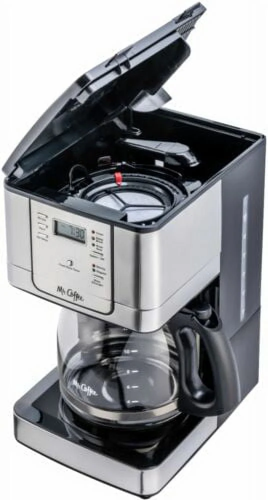 Mr. Coffee - 12-Cup Coffee Maker with Strong Brew Selector - Stainless Steel