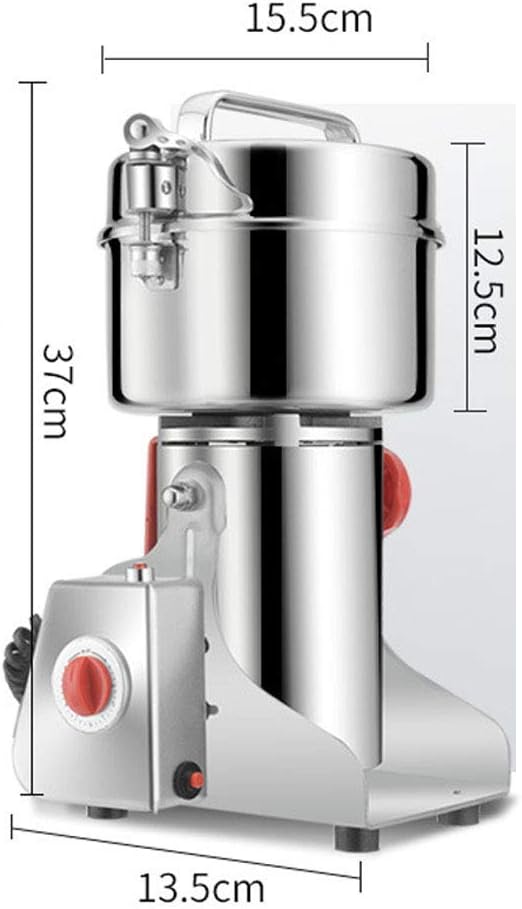 700G Commercial Electric Stainless Steel Grain Grinder Mill Grain Grinder Mill Flour Powder Machine High-Speed Swing Type Grain Spice Nut Energy Saving Grinding