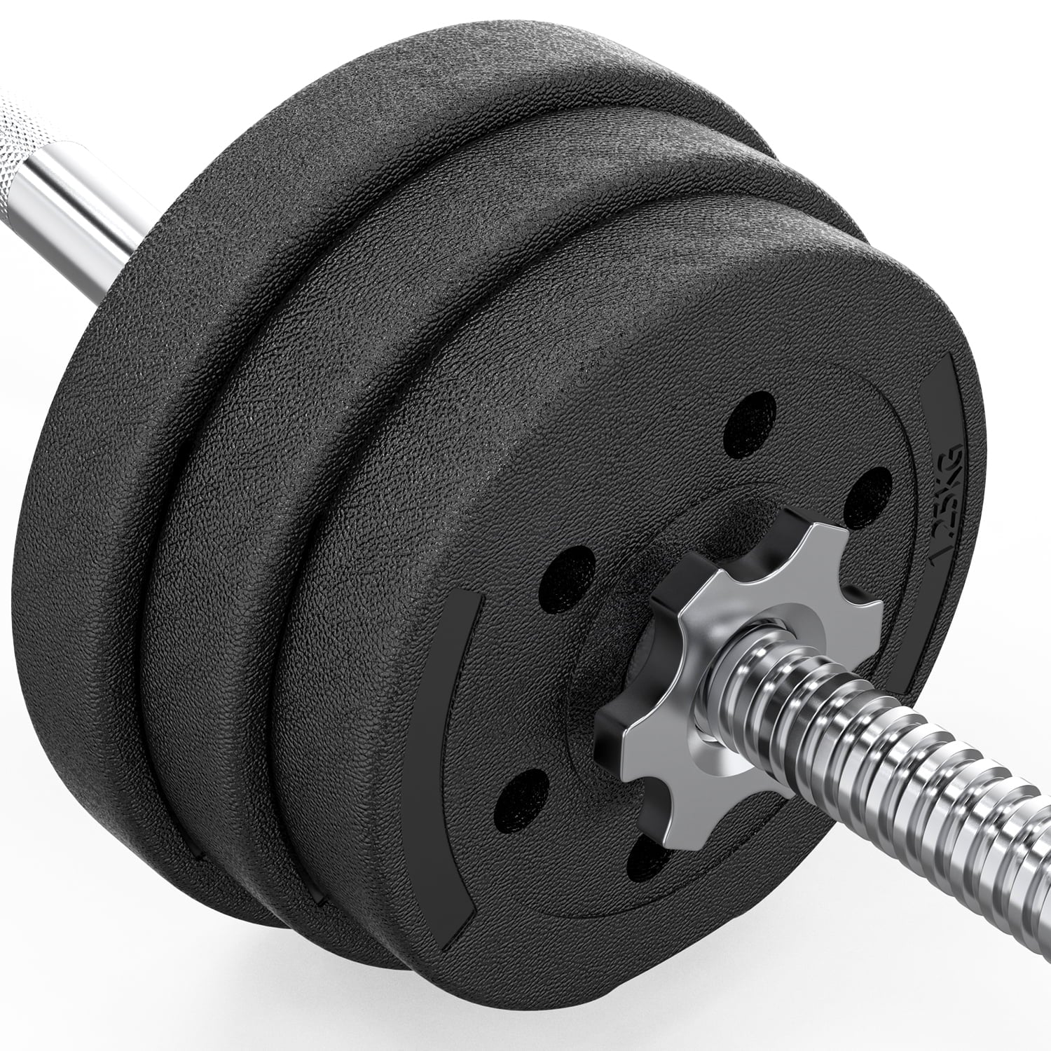 ARVAKOR 66LB 2 in 1 Adjustable Dumbbell Set with Connecting Rod, Lifting Dumbbells Used as Barbell for Whole Body Workouts, Black