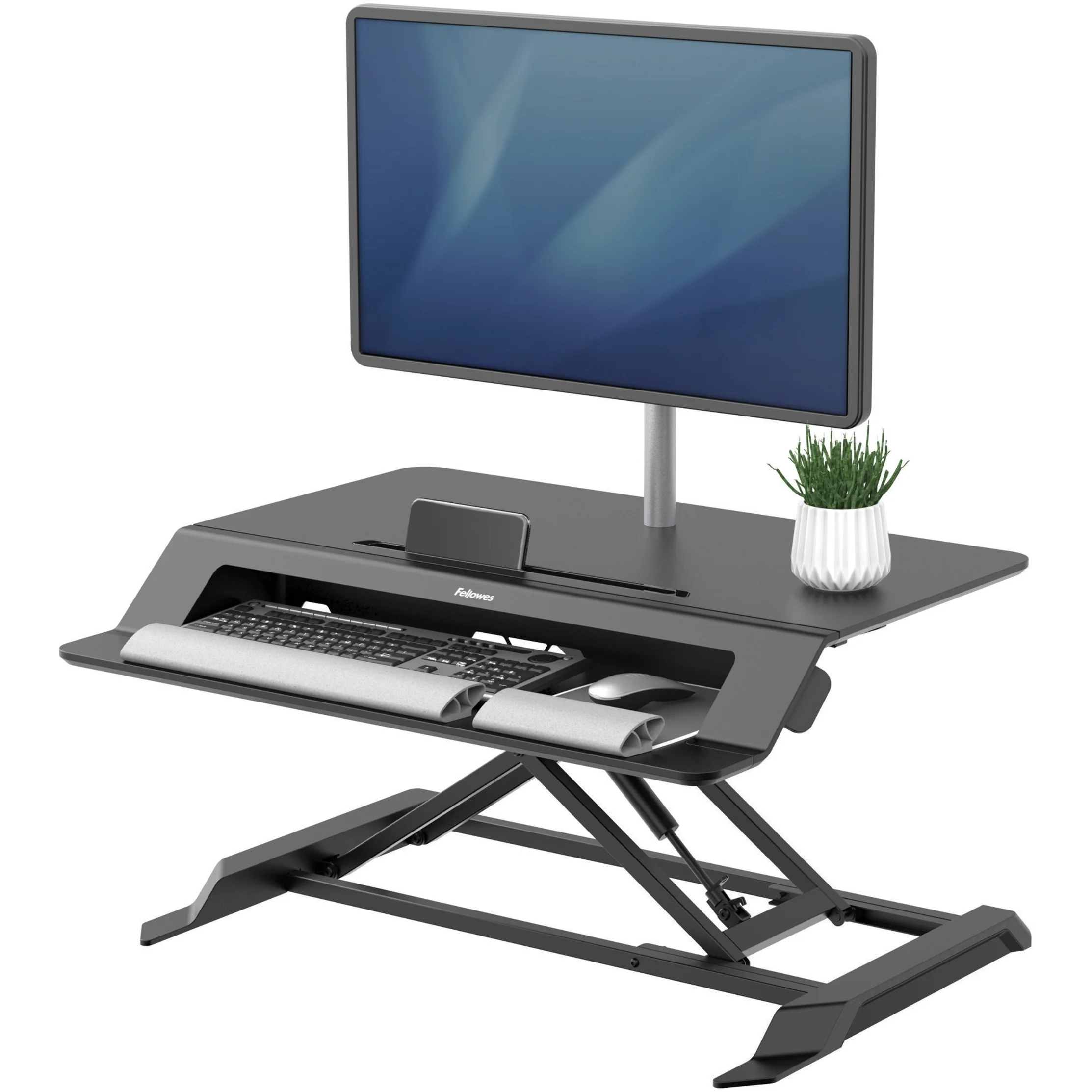 Fellowes, FEL8215001, Lotus LT Sit-Stand Workstation, 1 Each, Black