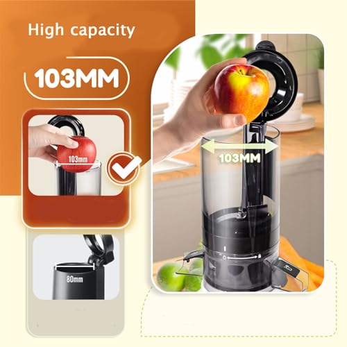 Masuto Juicer, Masuto Slow Juicer, Masuto Blender, Masuto Ms Healthy Juicer,Powerful Slow Cold Press Juicer with Large Feed Chute,Juicer Electric Citrus Juicer Machine for Vegetables and Fruits