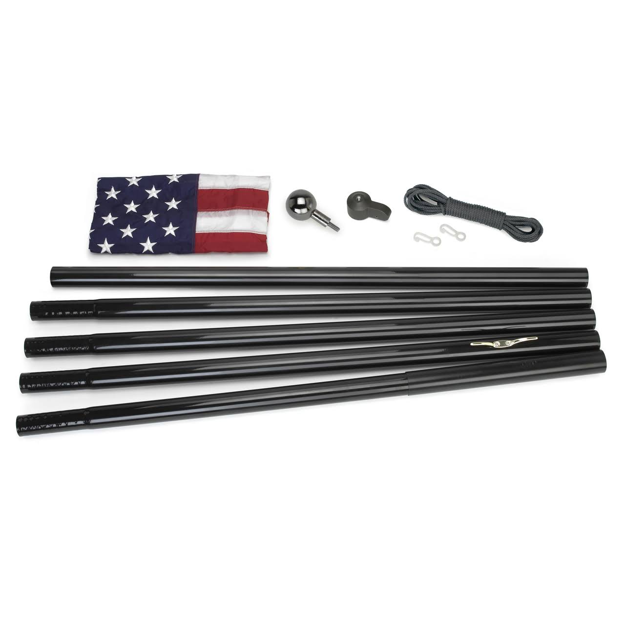 Valley Forge Residential Flagpole Kit, Black, Size: 18ft