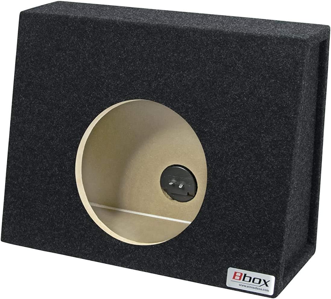 Bbox Single 10 Inch Subwoofer Sealed Enclosure - Fits Under the Seat on Pickup, Trucks, & SUV’s - Car Subwoofer Boxes & Enclosures - Subwoofer Box Improves Audio Quality, Sound & Bass - Charcoal Pack of 2