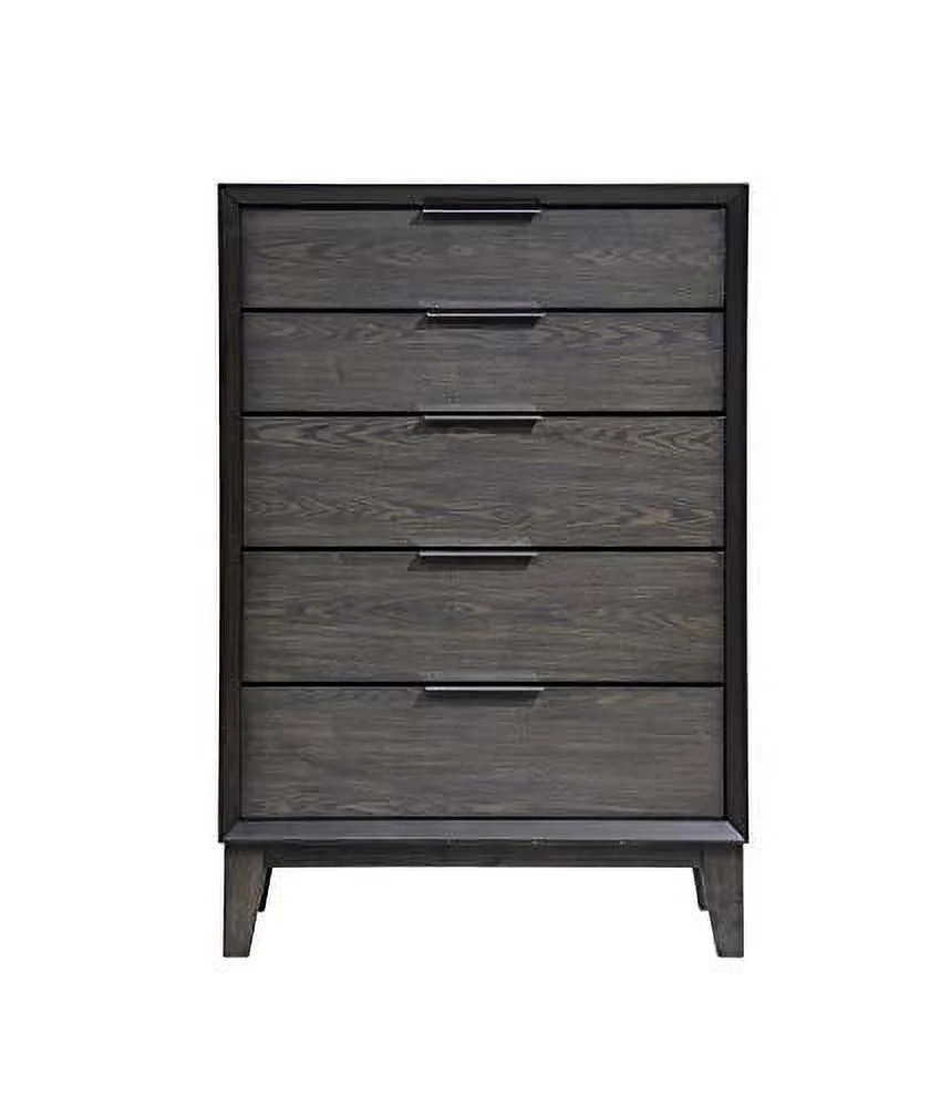 Kings Brand Furniture Sheldon 6-Piece King Size Gray Bedroom Set. Bed, Dresser, Mirror, Chest & 2 Nightstands