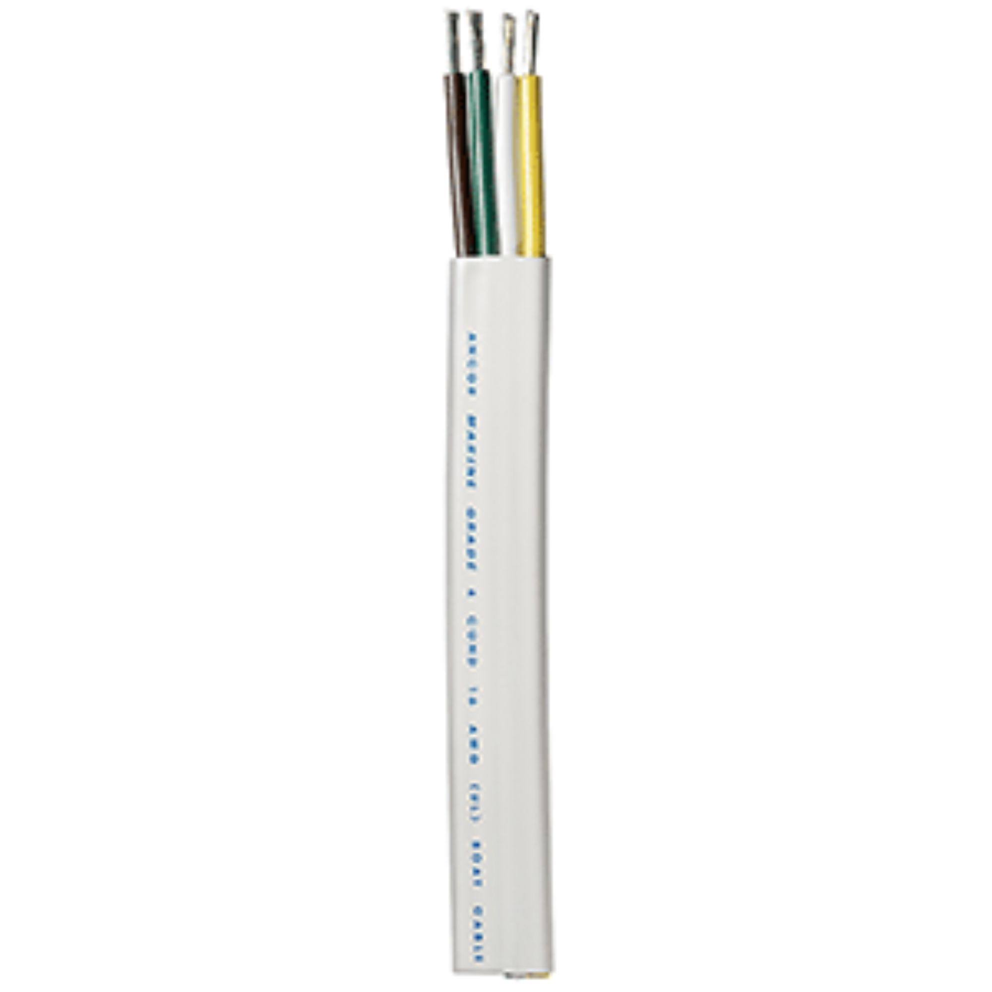 Ancor Trailer Cable - 16/4 AWG Yellow/White/Green/Brown Flat 100&