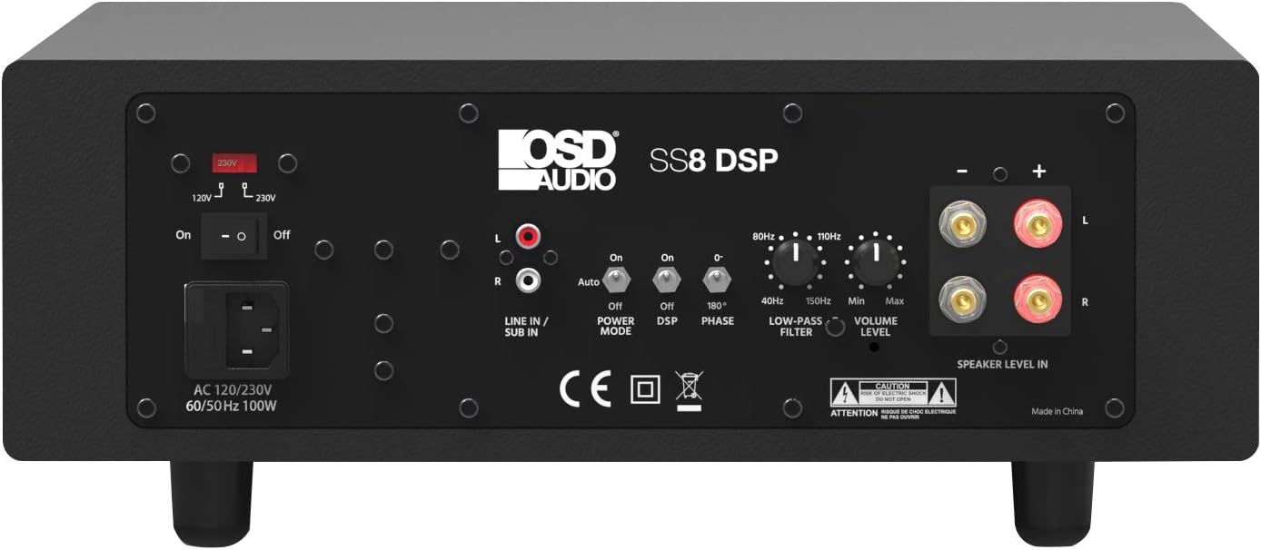 OSD Audio 400W Ported Cylinder Cabinetry Home Theater Subwoofer, Nero Tubebass-10