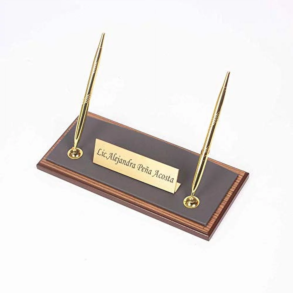 Star Luxury Leather Desk Set, Leather & Wood Desk Set, 11 Pcs, with Double Tray, Desk Organizer (Gray)