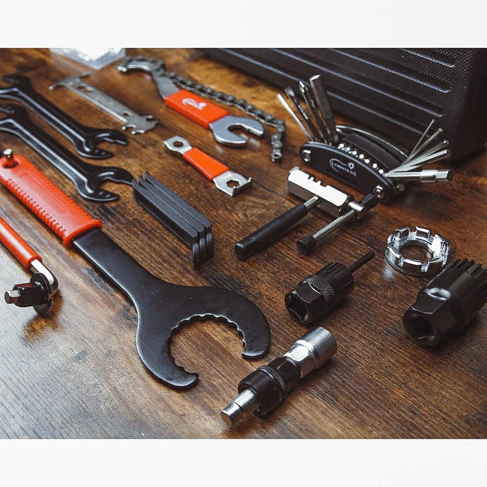 Lumintrail 38 Piece Bike Tool Kit Bicycle Repair Tool Box for Mountain and Road Bike Maintenance Tools with Storage Case
