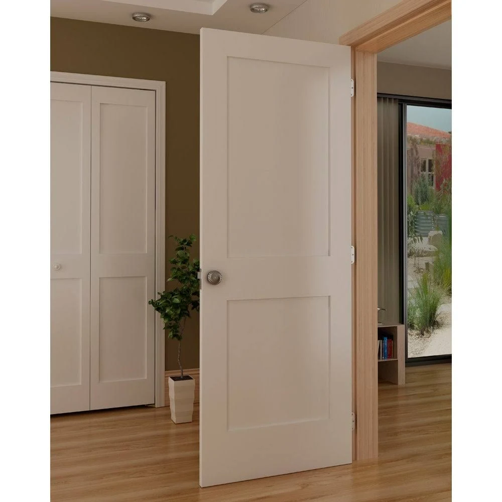 Frameport Paneled Solid Manufactured Wood Primed Standard Door