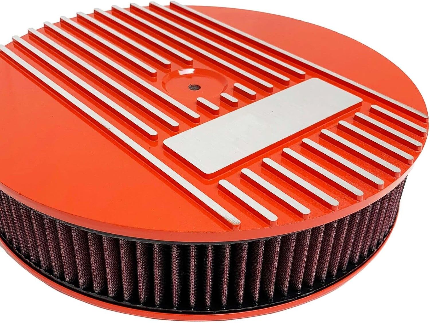 Small Block 350 Valve Covers & 13" Round Air Cleaner Kit - Orange