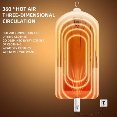 sandanfine portable dryer, multifunctional dryer, drying hose, shoe dryer, large cloth cover can be used for drying pet hair and other functions