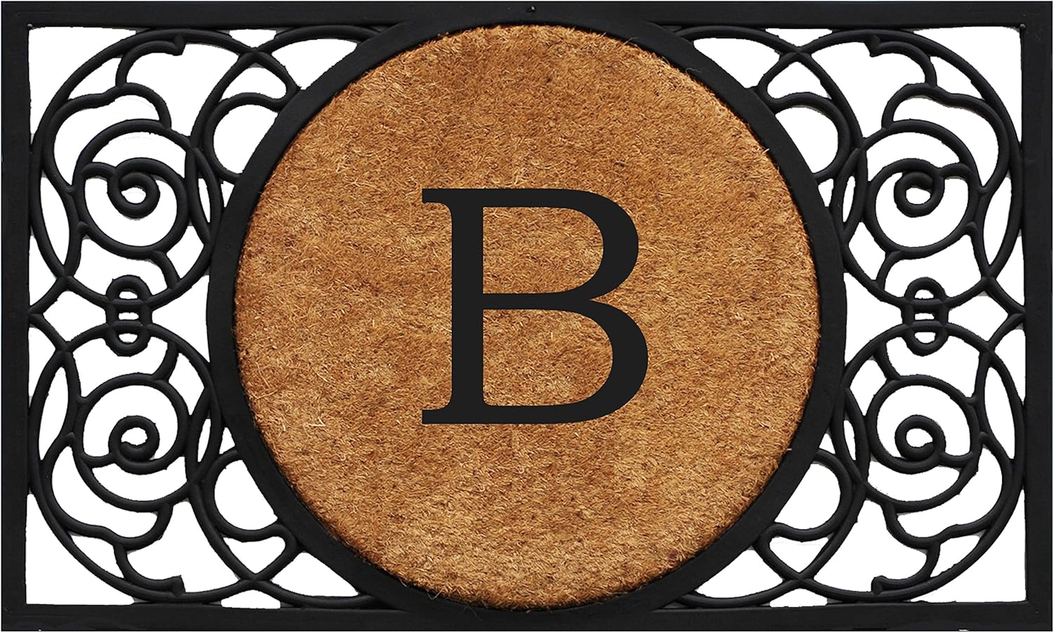 Calloway Mills 180031830B Armada Circle Monogram Doormat, 18" x 30" (Letter B)
