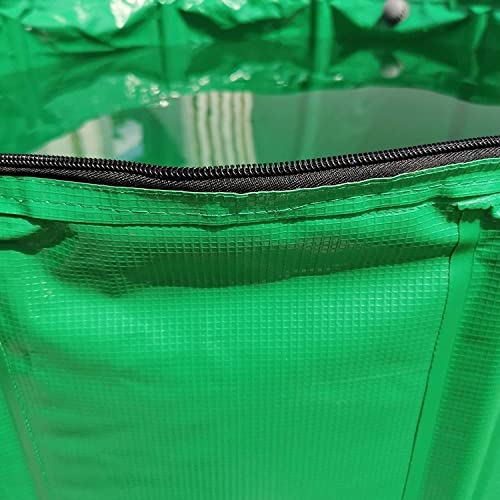 QIANMEI Collapsible Rain Barrel Collapsible Rain Barrel Kit, Flexible Water Tank, PVC Coated Cloth Cylinder Large Diameter Easy to Store with Zipper Lid, Filter Mesh, Outlet Valve