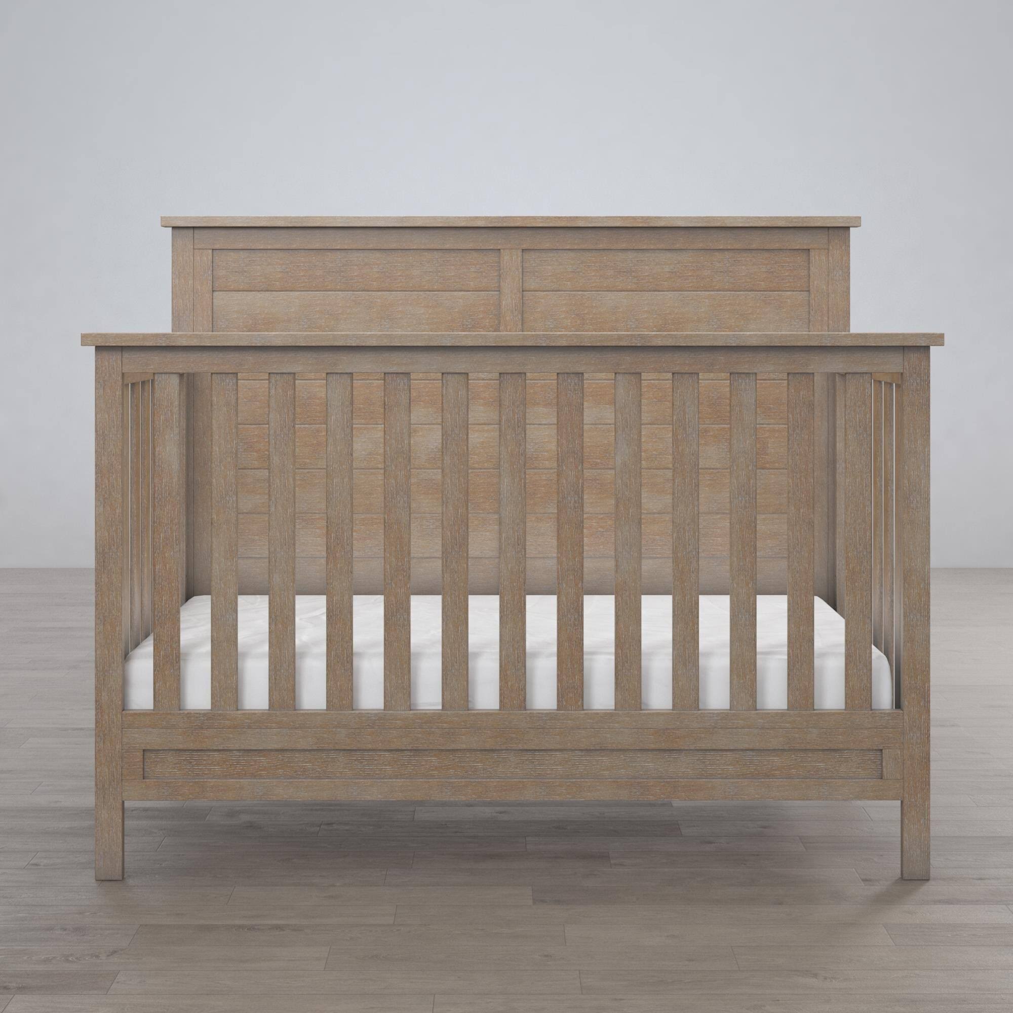 Little Seeds Finch 5-in-1 Convertible Crib - Rustic Grey