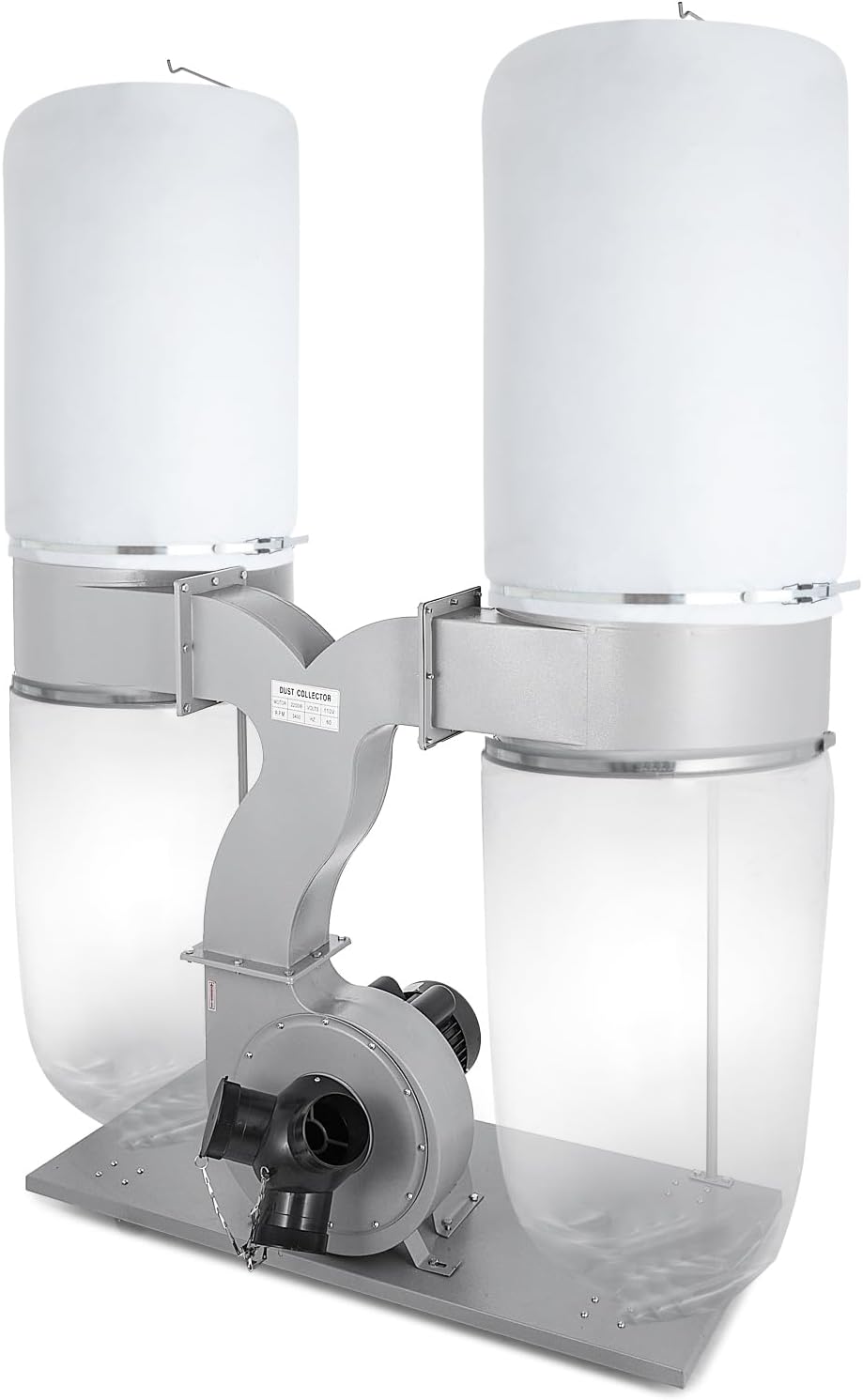 VEVOR 3HP Dust Collector with 2300 CFM Air Flow Bag Dust Collector 110V Portable Dust Collector 5 Micron Bag Filtration
