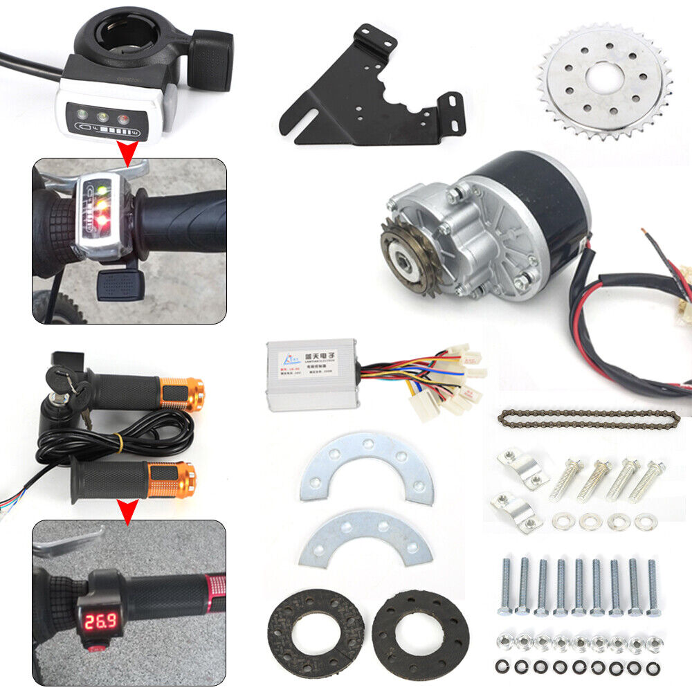 Miumaeov 24V 250W Electric Drive Bike Conversion Kit Thumb Kit Twist Kit Mountain Bike Conversion Custom Electric Conversion Kit Electric Geared Bicycle Derailleur Homemade DIY Electrci Bicycle
