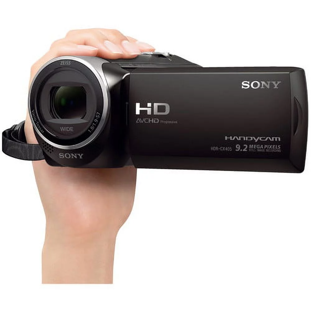 Sony HDR-CX405 1080p Full HD Handycam Camcorder Bundle with Camera Gadget Bag, Flex Pod Tripod and More Accessories
