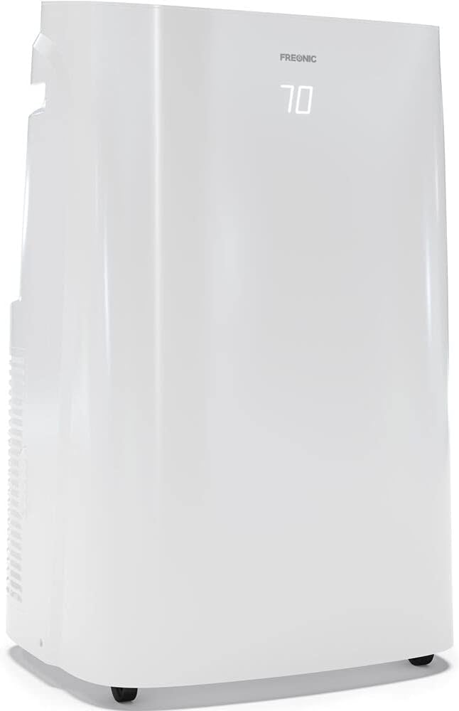 6,000 BTU Portable Air Conditioner | AC for Rooms up to 300 Sq.Ft. | LED Display | 24H Timer | Auto-Restart | Sleep Mode | Dehumidifier | White | FHCP061AKR
