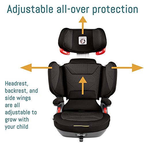Peg Perego Viaggio Flex 120 - Booster Car Seat - for Children from 40 to 120 lbs - Made in Italy - Licorice (Black)