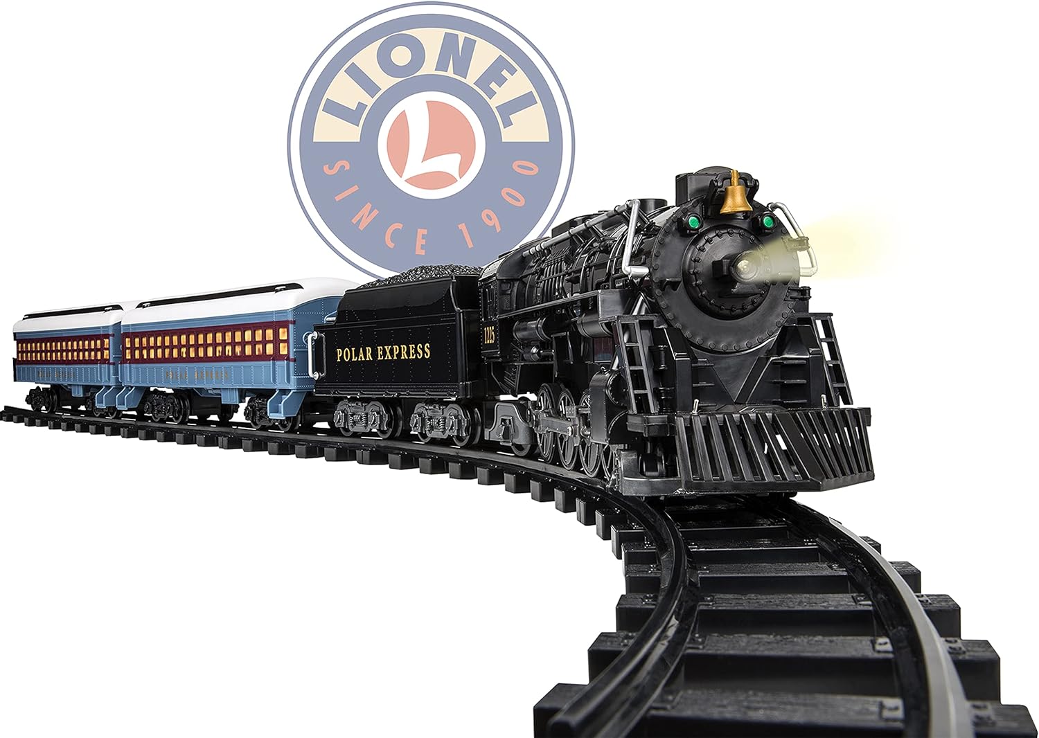 Lionel New York Central Battery-Powered Model Train Set Ready to Play w/Remote Bundle with Ready to Play 12Piece Curved Track Pack and Ready to Play Left & Right Interchange Track Pack, Switch