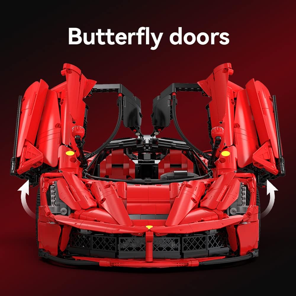 MISINI C61505W LaFer Supercar Building Set, 1:8 Scale Sports Car Building Blocks Kit for Adults, CADA Bricks Viva Hypercar, Collectible Motorsport MOC Car Toy Gift for Men Teens - 4739 Pcs