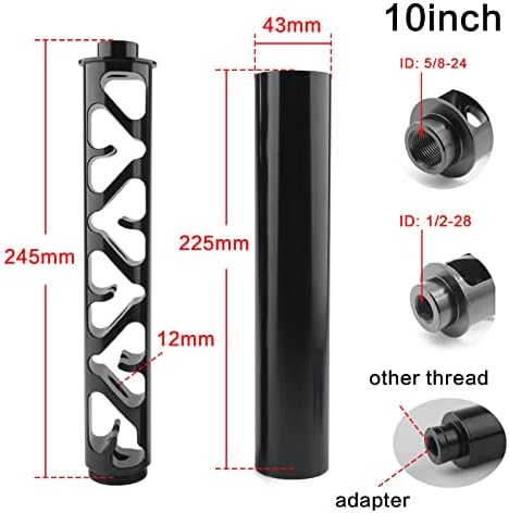 10 inch Fuel Filter '5/8-24 .7075 Aluminum for Car Accessories black