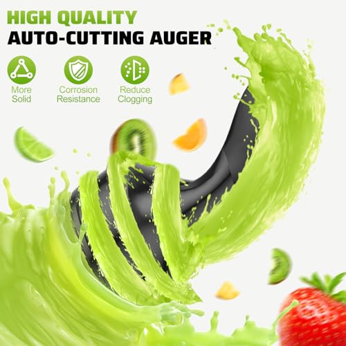Cold Press Juicer, 5.8" Wide Feed Chute Juice Extractor Machine with 400W, High Juice Yield, Slow Masticating Juicer for Whole Vegetables & Fruits, Metallic Silver