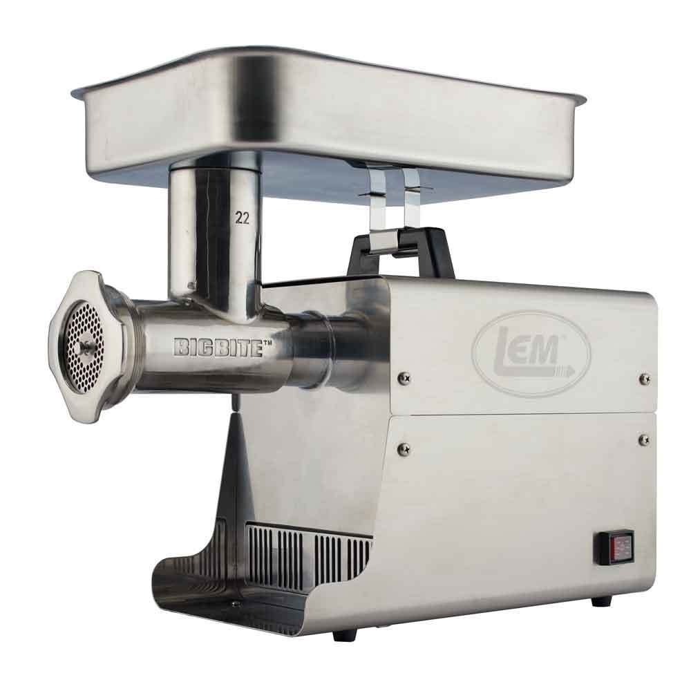 LEM Big Bite Meat Grinder #22 with 1/8" and 1/4" Grinder Plates